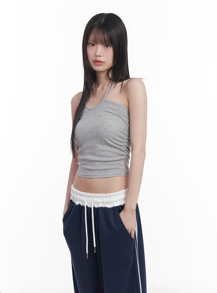 slim-fit-halter-cami-cu506 / Gray