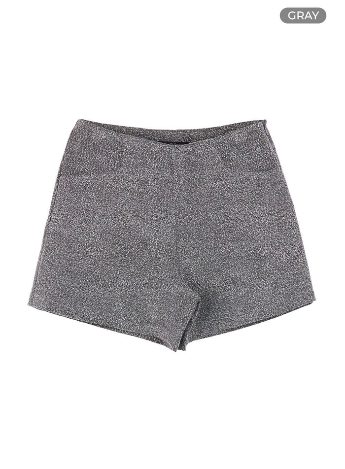 classic-tweed-shorts-os423 / Gray