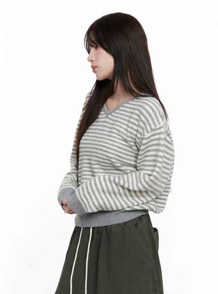 casual-plaid-long-sleeve-top-co520 / Gray