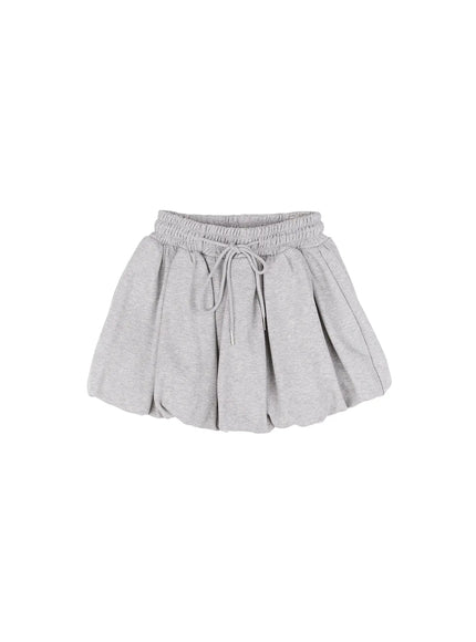 adjustable-balloon-mini-skirt-cu526 / Gray