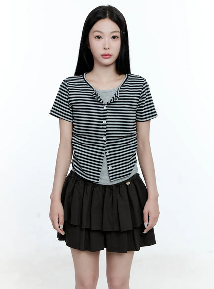 Striped Layered Cardigan CG513