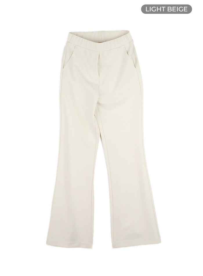 basic-straight-trousers-om426 / Light beige