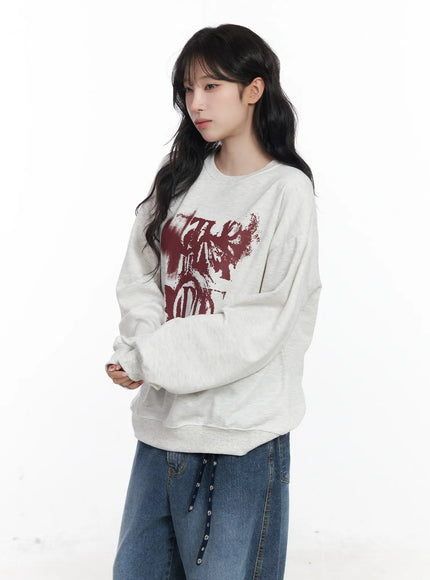 oversized-graphic-sweatshirt-cj527 / Light beige