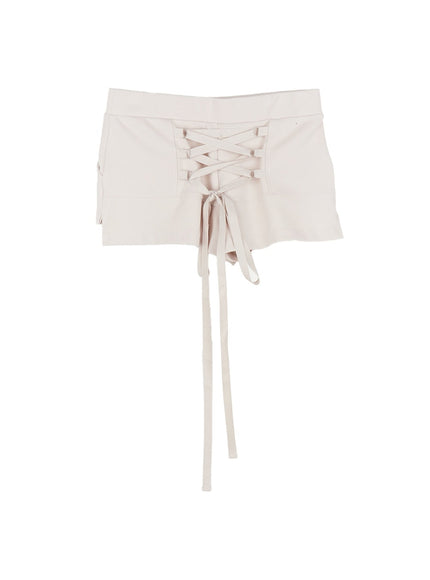corset-waist-shorts-cu506 / Light beige