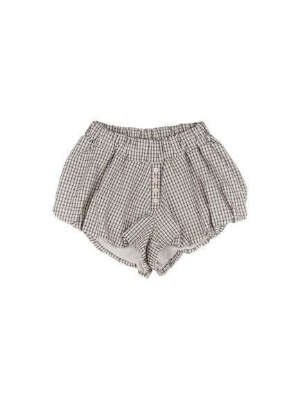checkered-balloon-shorts-cf503 / Light beige