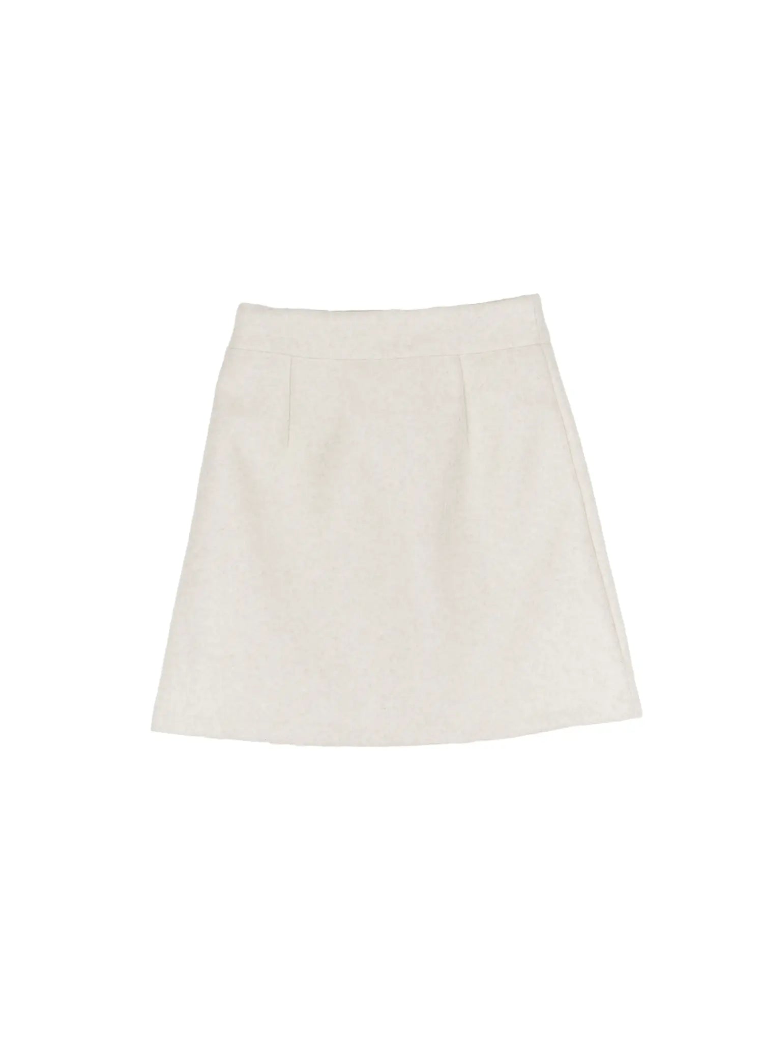 timeless-wool-a-line-mini-skirt-cn526 / Light beige