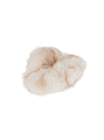 faux-fur-scrunchie-cn527 / Light beige