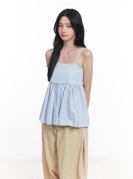 ribbon-flare-cami-top-cy523 / Light blue