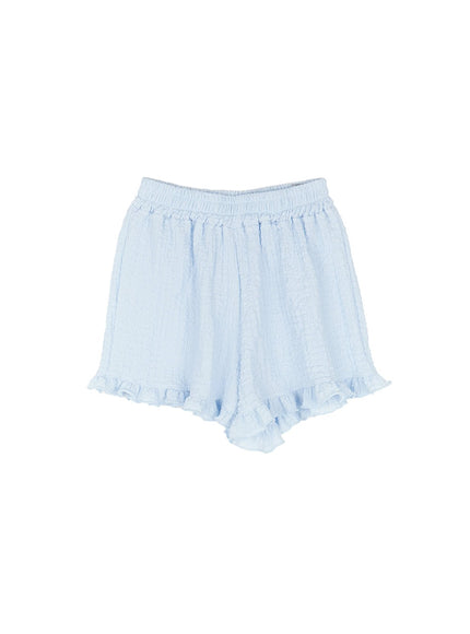 frill-loose-fit-shorts-cu505 / Light blue