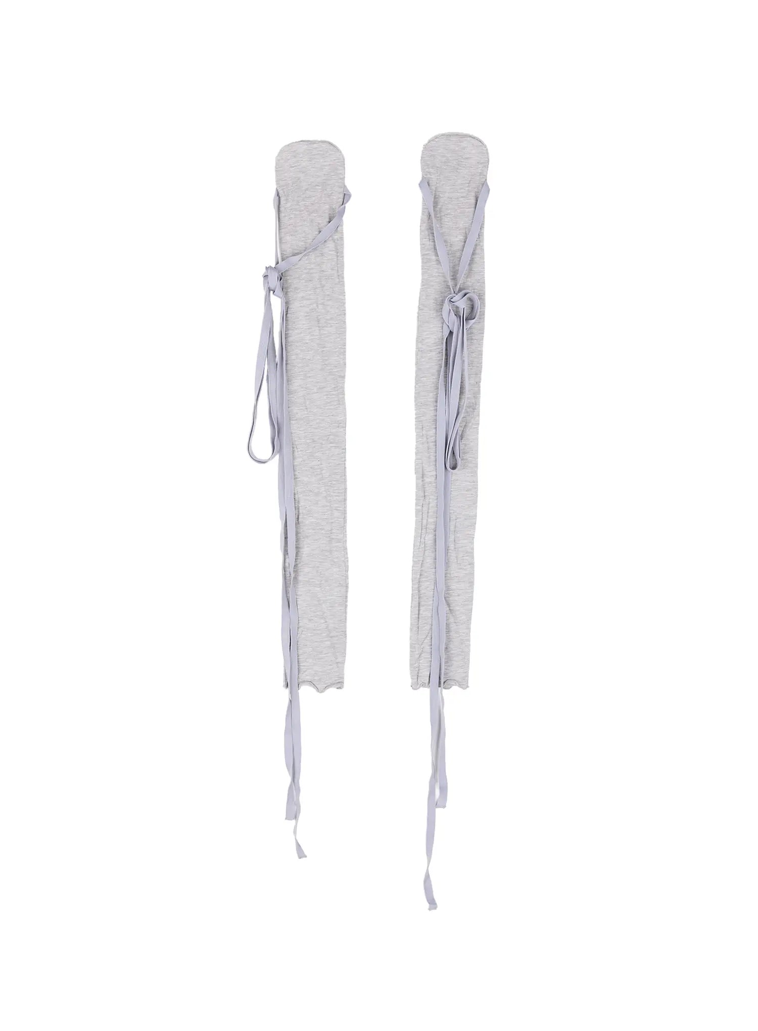 ribbon-strap-knee-length-socks-cu527 / Light gray