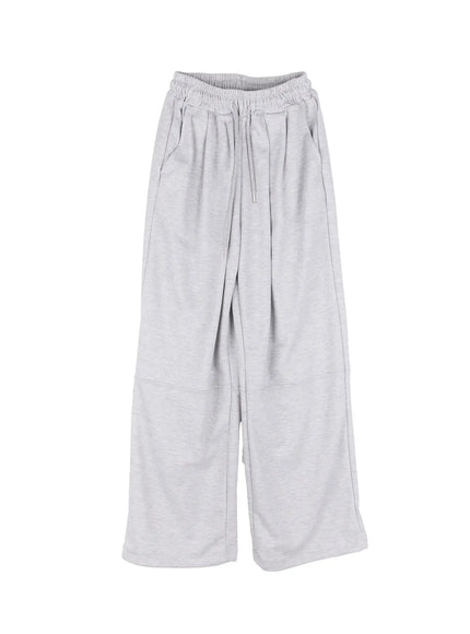 baggy-wide-leg-sweatpants-cu526 / Light gray