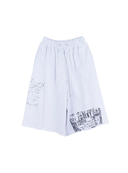 Graphic Relaxed-Fit Bermuda Sweatshorts CL521