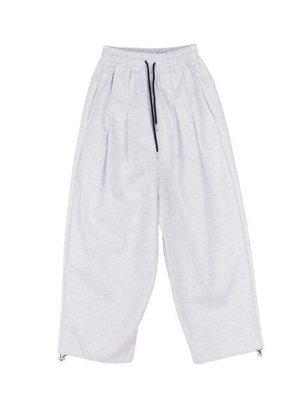 relaxed-fit-pintuck-sweatpants-co521 / Light gray