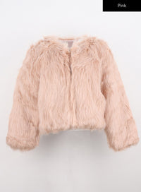 soft-faux-fur-jacket-co327 / Pink