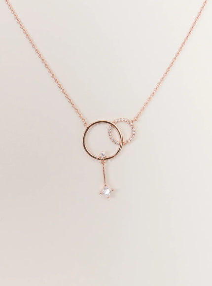 Duo Halo Link Necklace IS517