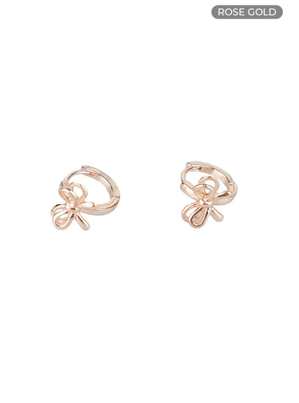 double-ribbon-earrings-ig406 / Rose gold