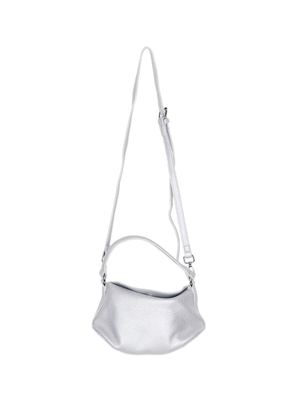 mini-half-moon-crossbody-bag-cd805 / Silver