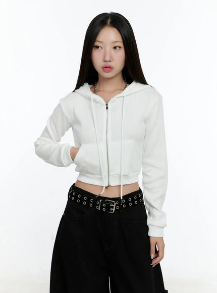 casual-ribbed-crop-hoodie-cs504 / White