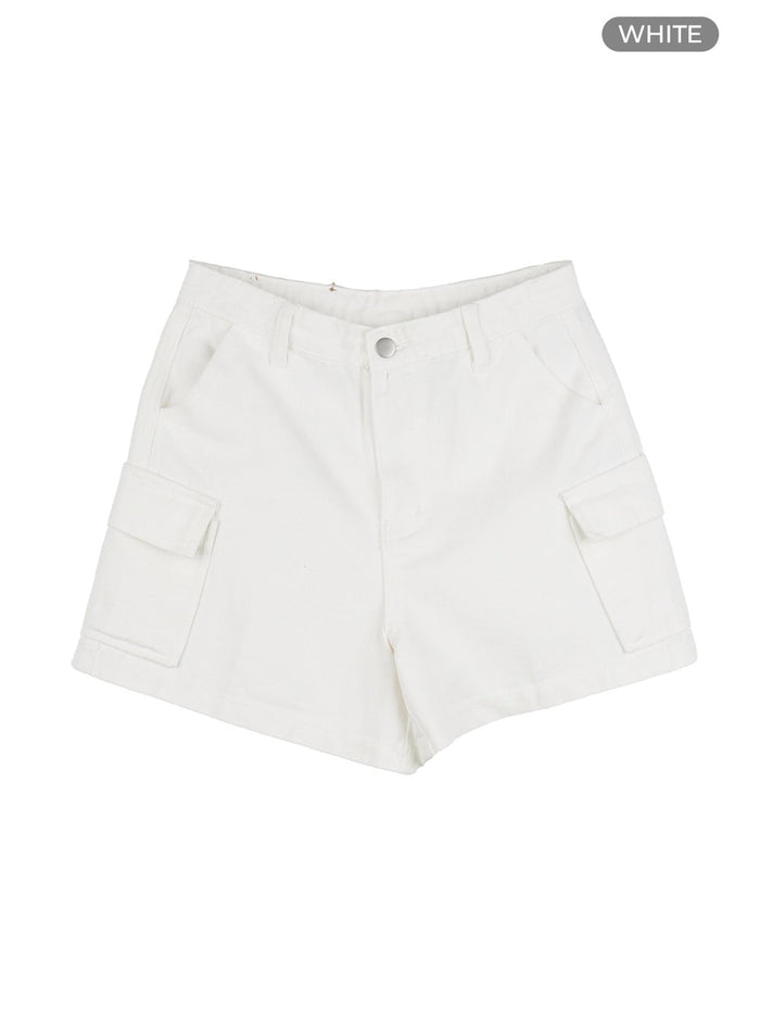 pocketed-cotton-shorts-ou411 / White