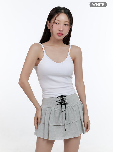 slim-spandex-sleeveless-crop-cs406 / White