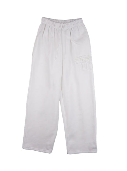 comfy-patch-wide-fit-sweatpants-cd404 / White