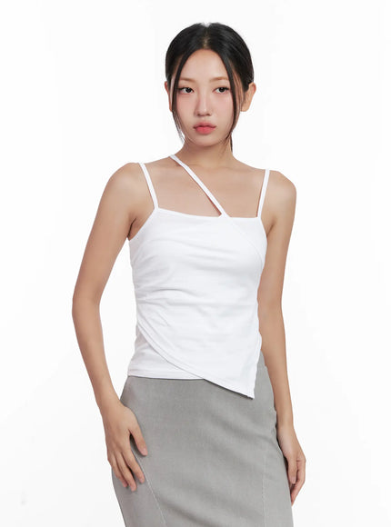 crisscross-strap-sleeveless-tank-cl518 / White