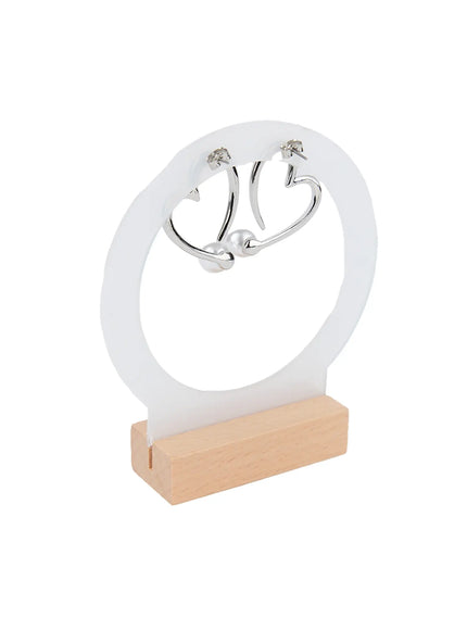 Heart Faux Pearl Drop Earrings CG521