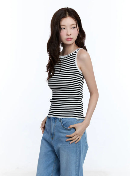 striped-cami-top-cu513 / Black