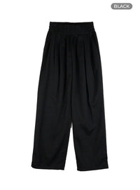 pintuck-banded-sweatpants-cu424 / Black