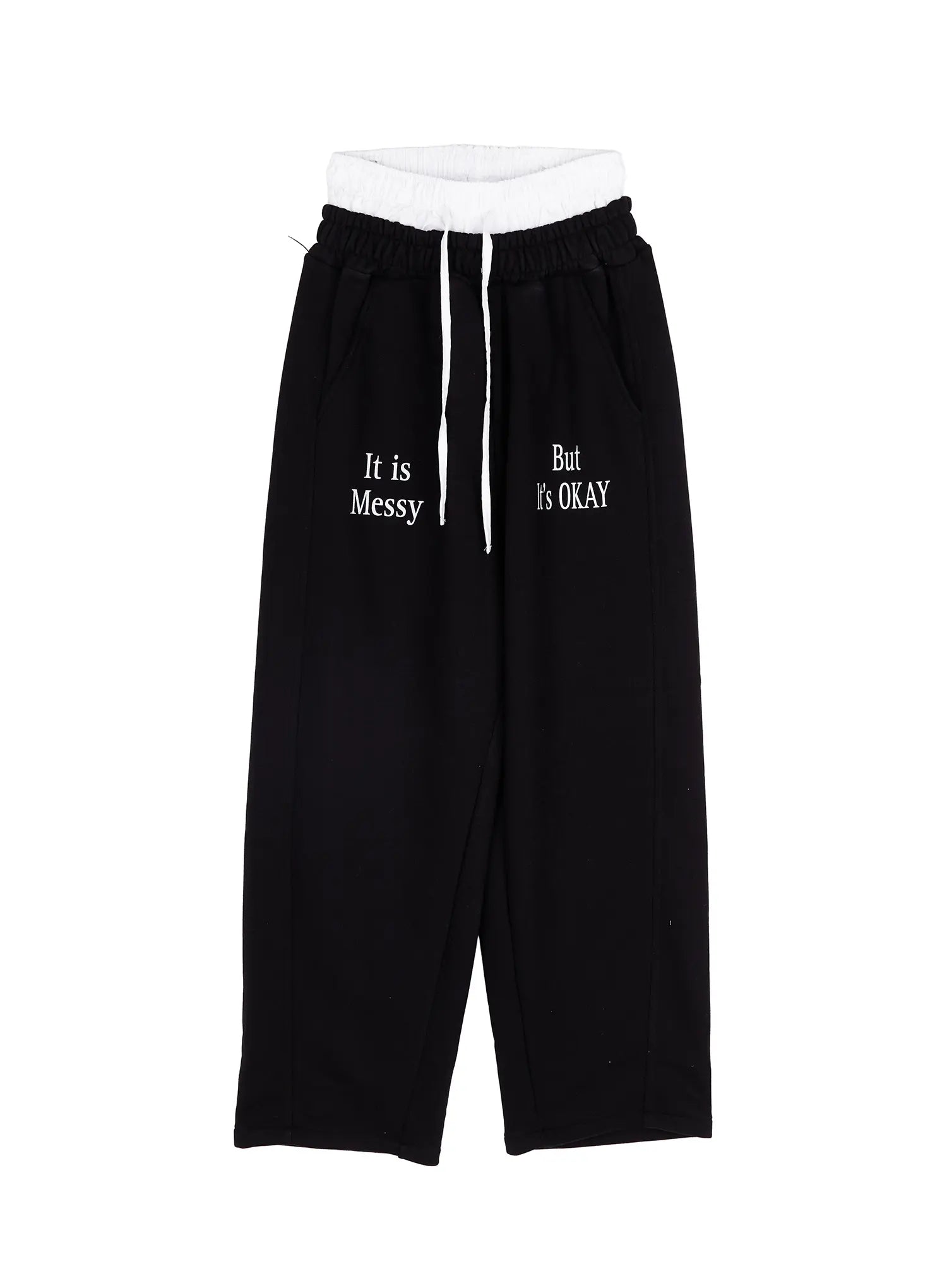 graphic-print-sweatpants-cy528 / Black