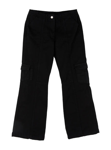 vintage-bootcut-cargo-pants-cn527 / Black