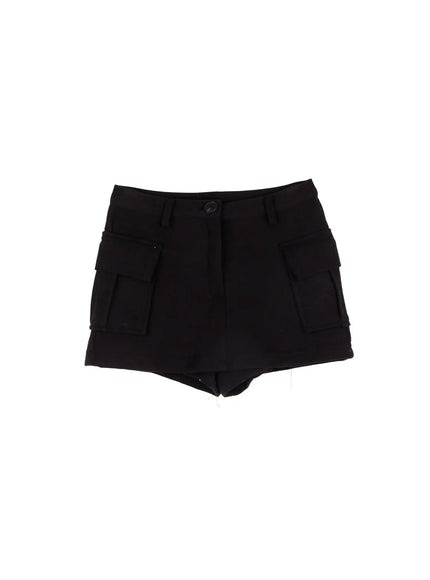low-rise-fleece-skort-cj501 / black