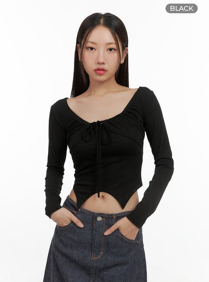 square-cutout-bolero-crop-top-cs405 / Black