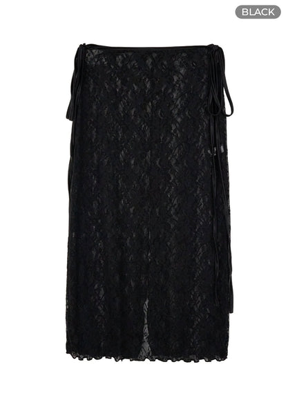 lace-whisper-maxi-wrap-skirt-cg414 / Black