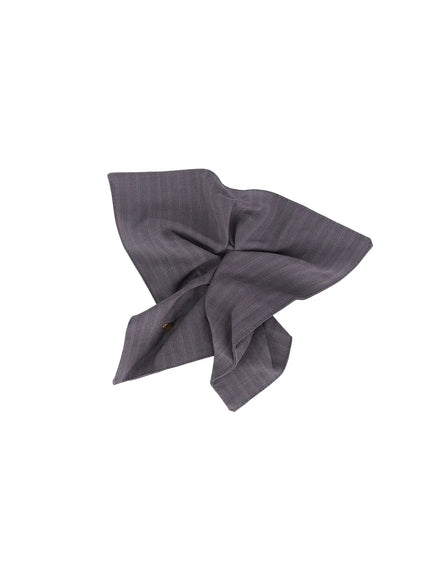 Striped Square Scrunchie CL514 / Dark gray