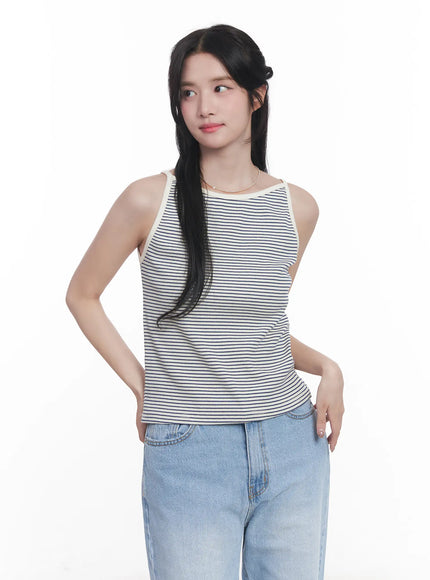striped-cami-top-cu525 / Dark blue
