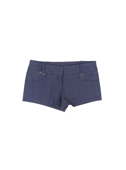 low-waist-no-fade-denim-shorts-cu511 / Dark blue