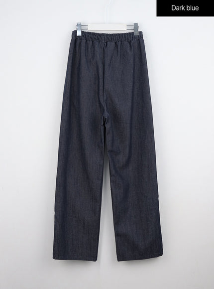 comfy-wide-leg-jeans-io317 / Dark blue
