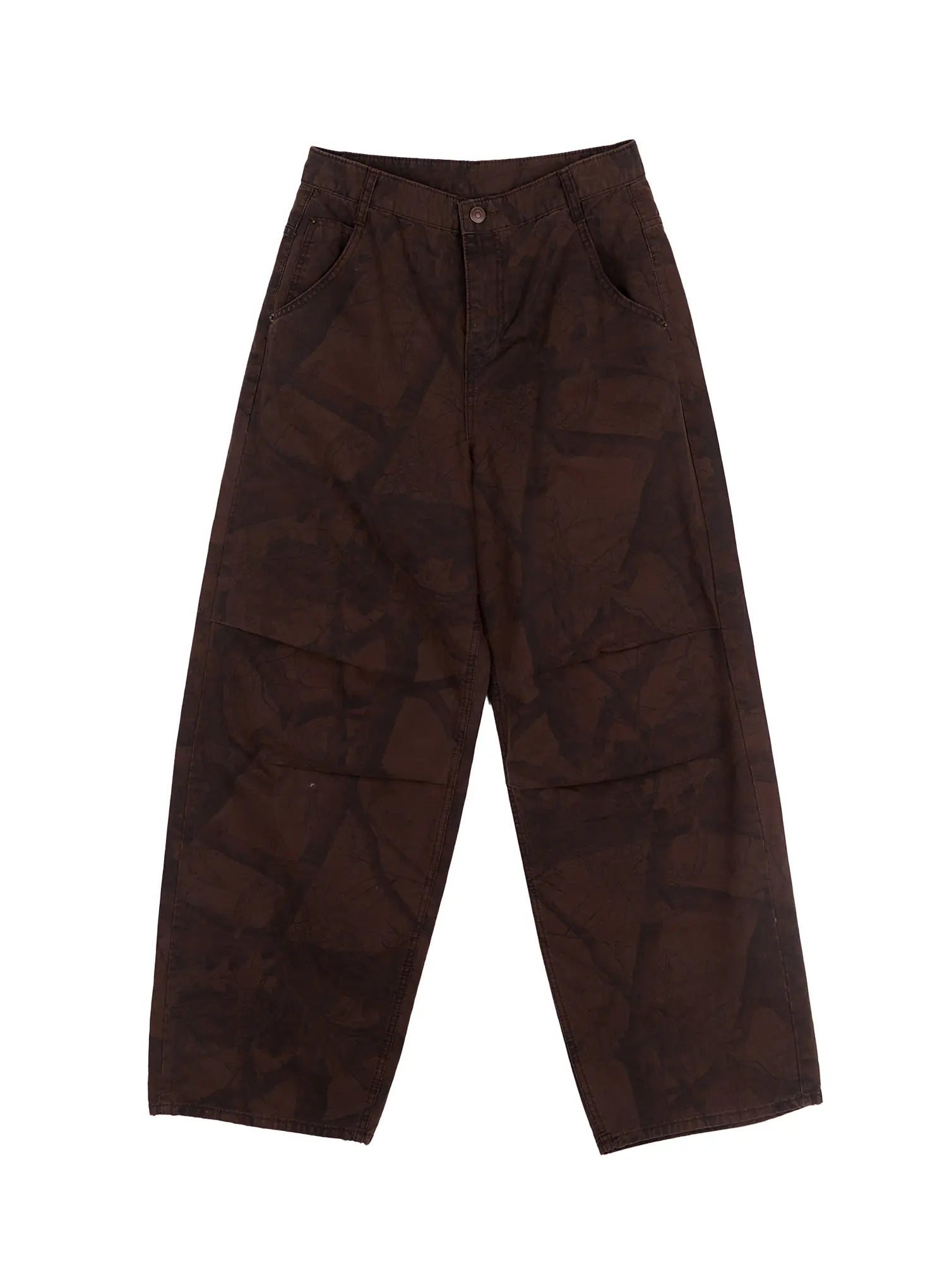 forest-patterned-wide-leg-pants-cn510 / Dark brown