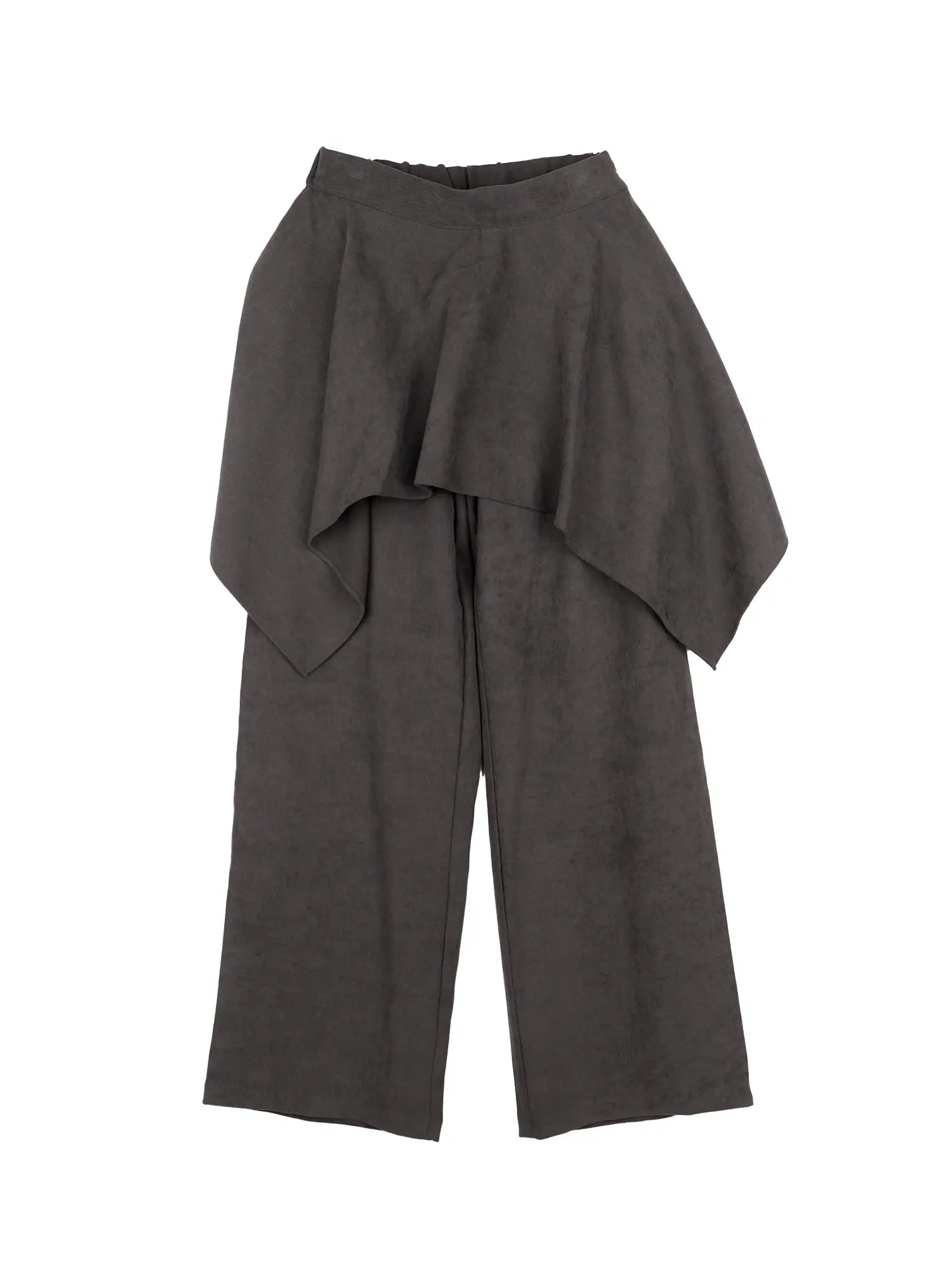 asymmetric-layered-skirt-pants-cn514 / Dark gray