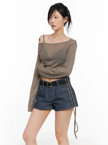 boatneck-off-shoulder-long-sleeve-cl525 / Dark green