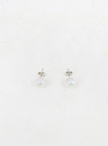 Holographic Round Bead Earrings OD29