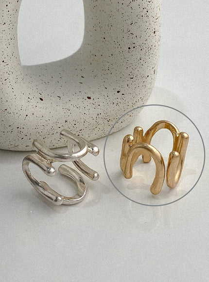 orwell-bold-curve-ring-ia524 / Gold