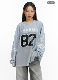 ravens-82-sporty-jersey-long-sleeve-unisex-cm419 / Gray