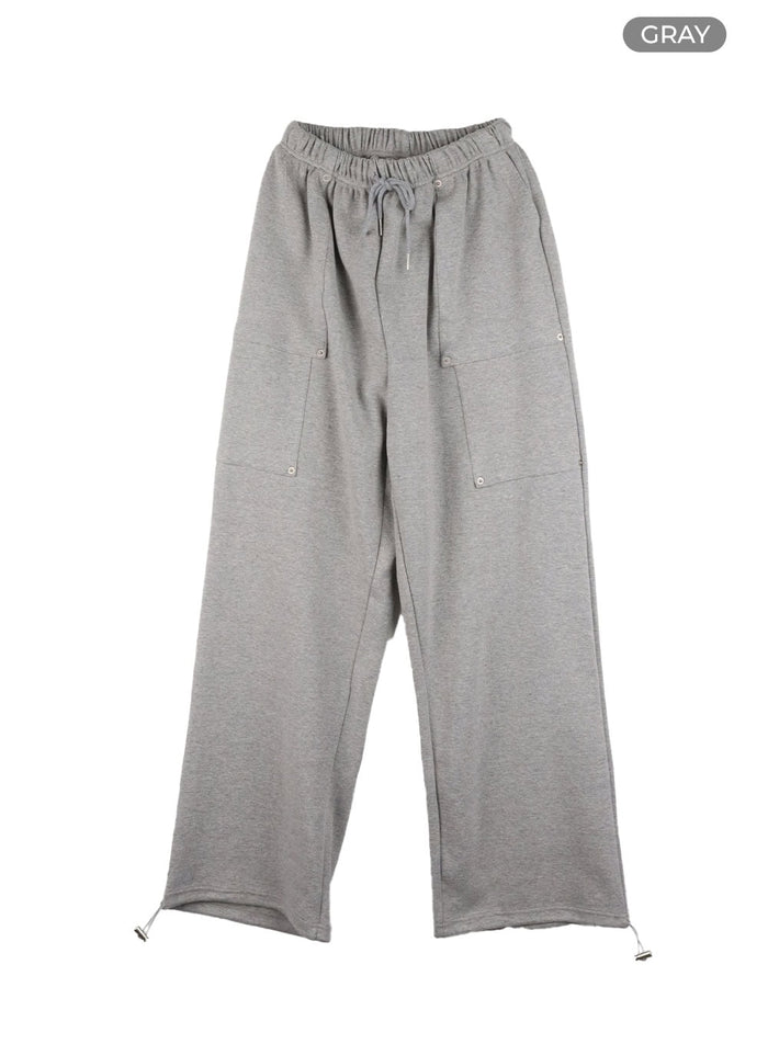 stud-pocket-sweatpants-ca424 / Gray
