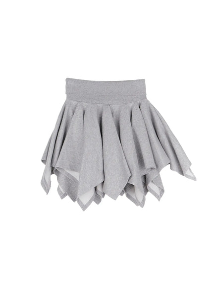 asymmetrical-layered-mini-shirt-co501 / Gray