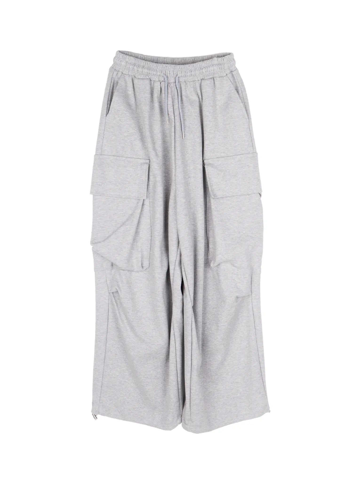 wide-leg-cargo-sweatpants-cy527 / Gray
