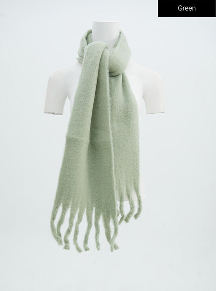 bold-tassel-scarf-in316 / Green