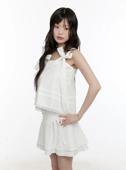 ribbon-tie-babydoll-top-cl507 / White