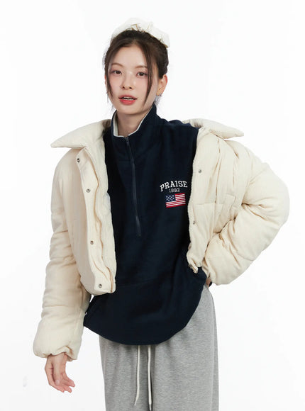cozy-corduroy-puffer-jacket-cn512 / Light beige